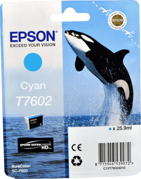 Preisvergleich Produktbild Epson Tinte C13T76024010  Cyan T7602