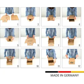 BigDean Schuhbox 34,5 x 23,5 x 13,5 cm 10-tlg. braun