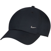 Nike Dri-FIT Club Unstructured Metal Swoosh Cap in black/metallic silver, S/M