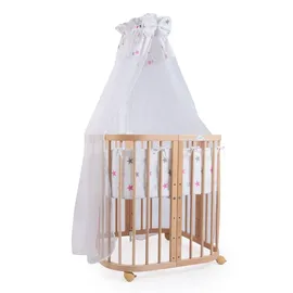 Waldin Babybett Kinderbett 7in1 mit Matratze,