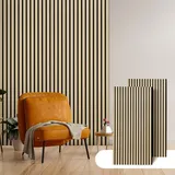 Akustikpaneel mdf Wandverkleidung Natur Akustik Wandpaneel Moderne Wandpaneele aus Holzfunier und Filz 120x60x2.1cm Hölzern - Hengda