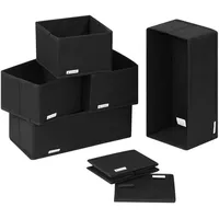 Navaris Faltboxen 6er Set - Vielseitige Aufbewahrungsmöglichkeiten mit Regal