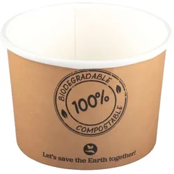 250x BIO Suppenbecher ToGo Verpackung aus Karton 250ml Ø9cm bis 100°C