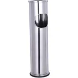 INDA-EXCLUSIV Chrom Standaschenbecher Windaschenbecher Mülleimer Outdoor Stand Ascher