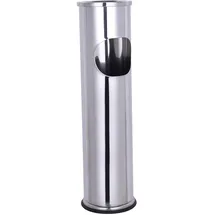 INDA-EXCLUSIV Chrom Standaschenbecher Windaschenbecher Mülleimer Outdoor Stand Ascher