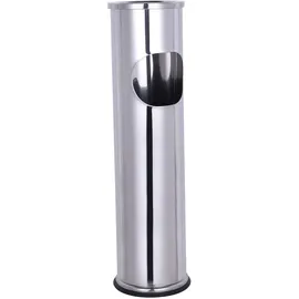 INDA-EXCLUSIV Chrom Standaschenbecher Windaschenbecher Mülleimer Outdoor Stand Ascher
