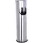 INDA-EXCLUSIV Chrom Standaschenbecher Windaschenbecher Mülleimer Outdoor Stand Ascher