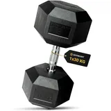 HQ Germany® Hexagon Hanteln 30kg 2 Stück | Geruchsarm, ±1,5% Gewichtstoleranz | 30kg Hantel, 30 kg hanteln 2er Set, Kurzhantel, Dumbbell, 30 Kilo Hantel Set, Hantelset Hexagon