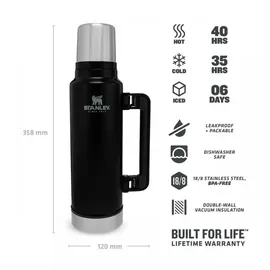 Stanley Classic Legendary Bottle 1.5 QT matte black pebble 1,4 l