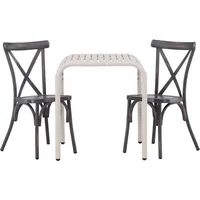 VCM ebuy24 Gartentisch | Balkontisch, Gartenset Borneo 3-teilig 70