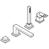 Grohe Eurocube Einhebelmischer, für Wanne, 19897AL1