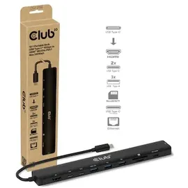 Club 3D 10-1 Hub USB Typ-C® 10Gbps auf HDMITM 8K30Hz PD3.1 Max.140Watt