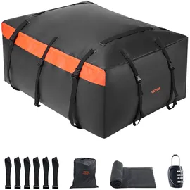 Vevor Autodachgepäckträgertasche 20 Kubikfuß Dachtasche Dachbox, wasserdichte & strapazierfähige 840D-PVC-Dachgepäcktasche für Fahrzeuge mit/ohne Gepäckträger (mit Schloss & Anti-Rutsch-Matte)