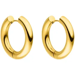Paar Creolen PURELEI "Schmuck Geschenk Glamorous Ohrringe, 2147-Earring-Glamorous", gold (gelbgoldfarben), Ohrringe, Damen, Edelstahl