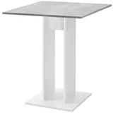 [en.casa] Küchentisch Lindesnes 65 x 65 x 78 cm Weiß/Betonoptik