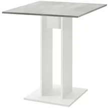 [en.casa] Küchentisch Lindesnes 65 x 65 x 78 cm Weiß/Betonoptik