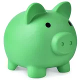 PJDRLLC Große Sparschwein Unzerbrechlich Kunststoff Sparschwein Sparschwein Münzen Bank für Mädchen Jungen Große Größe Sparschweine Praktische Geschenke für Geburtstag Ostern Weihnachten (Grün)