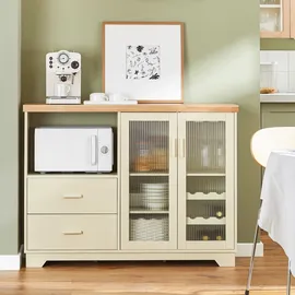 SoBuy Buffet Sideboard Küchenschrank Kommode Mikrowellenschrank FSB81-MI