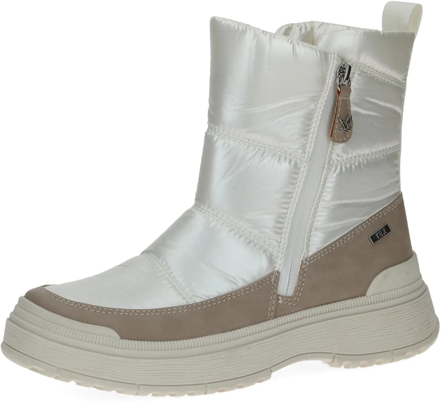 Winterboots, mit praktischem Wechselfußbett, Gr. 37,5, ecru-kombiniert, , 57378147-37,5