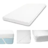 Mendler HWC-E63 Kaltschaum-Matratzentopper atmungsaktiv 90 x 200 cm weiß