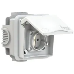 PCE 8830v Schutzkontakt-Unterputzsteckdose inkl. UP-Dose Design IP44 (wei?)