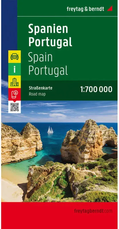 Spanien - Portugal, Strassenkarte 1:700.000, Freytag & Berndt. Spain, Portugal. España, Portugal. Espagne, Portugal. Spagna, Portugal, Karte (im Sinne