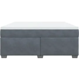 vidaXL Boxspringbett 180 x 200 cm Dunkelgrau
