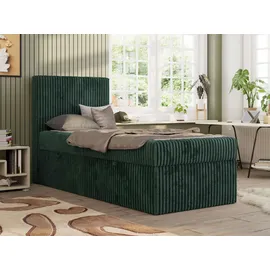 MKS JUGENDBETT TILIO 90/200 - Dunkelgrün - H4 - Links Seite