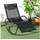 Outsunny Gartenliege Schaukelliege mit Kopfkissen, Schwungliege, 1 St., Schwungstuhl, für Garten, Balkon, Schwarz, 155 x 61 x 88 cm schwarz