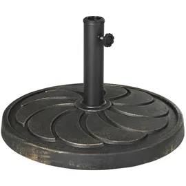 Outsunny Schirmständer 18 kg Kunstharz Ø 38/48 mm Bronze