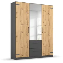 Rauch Drehtürenschrank Holmes 136 x 197 x 54 cm Grau