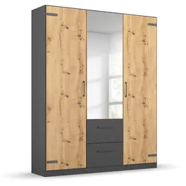 Rauch Drehtürenschrank Holmes 136 x 197 x 54 cm Grau
