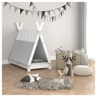 VitaliSpa Überwurf Kinderbett Indianerzelt für Tipi Bett 70x140cm Zeltbett Zelt
