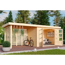 Karibu Gartenhaus Arnis 4 2,38 x 5,92 m Beige