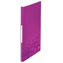 LEITZ WOW Sichtbuch DIN A4, 40 Hüllen violett-metallic