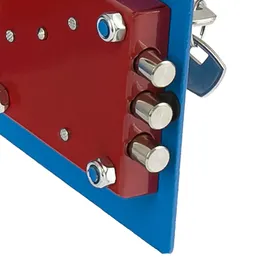 HMF 49216-05 Tresor mit Schlüssel, Möbeltresor klein, 23 x 17 x 17 cm, Blau