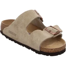 Birkenstock Arizona Weichbettung Veloursleder schmal taupe 45