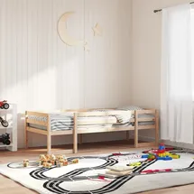 vidaXL Kinderbett 90 x 200 cm Kiefer massiv braun