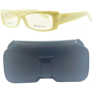 Neu! Yves Saint Laurent Ysl 6334 Zom Elfenbein Weiß Rechteckig Voll Rim Unisex