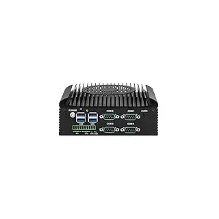 ROUAFWIT Industrial PC i5 1235U(10C/12T) Fan Mini PC 4RS232 COM,2RJ45 LAN, HD+VGA Dual Display, 6USB, GPIO, WiFi, BT, SIM, Industrial Embedded PC DDR4 0GB RAM 0GB SSD