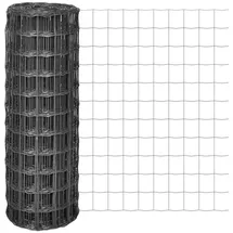 vidaXL Eurozaun 100 x 100 cm Grau/Stahl