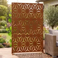 casa.pro Trennwand 180 x 120 cm Braun verzinkter Stahl