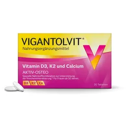 VIGANTOLVIT Vitamin D3, K2, Kalzium 30 St