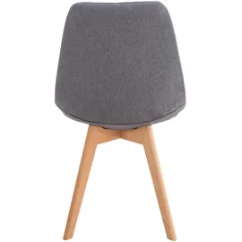 TPFLiving Esszimmerstuhl, Grau, Textil, 49x83x50 cm, Esszimmer, Stühle, Esszimmerstühle, Vierfußstühle