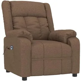 vidaXL Relaxsessel Elektrisch Polyester 93 x 76 x 0 cm Braun mit Fernbedienung