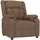 vidaXL Relaxsessel Elektrisch Polyester 93 x 76 x 0 cm Braun mit Fernbedienung