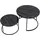 [en.casa] Skagen Marmor schwarz 2er Set