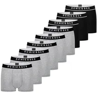 SCHIESSER Retro Boxershorts grau/schwarz XL 9er Pack