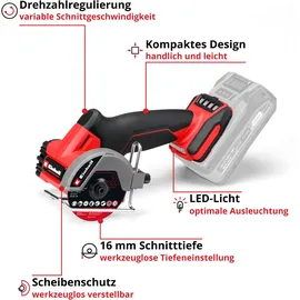 Einhell TP-CO 18/76-C Li BL - Solo inkl. 4x Trennscheibe