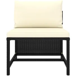 vidaXL 2-Sitzer-Gartensofa 2 x 0 x 0 cm Schwarz